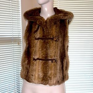 JUICY COUTURE Vintage Y2K Faux Fur vest Size S